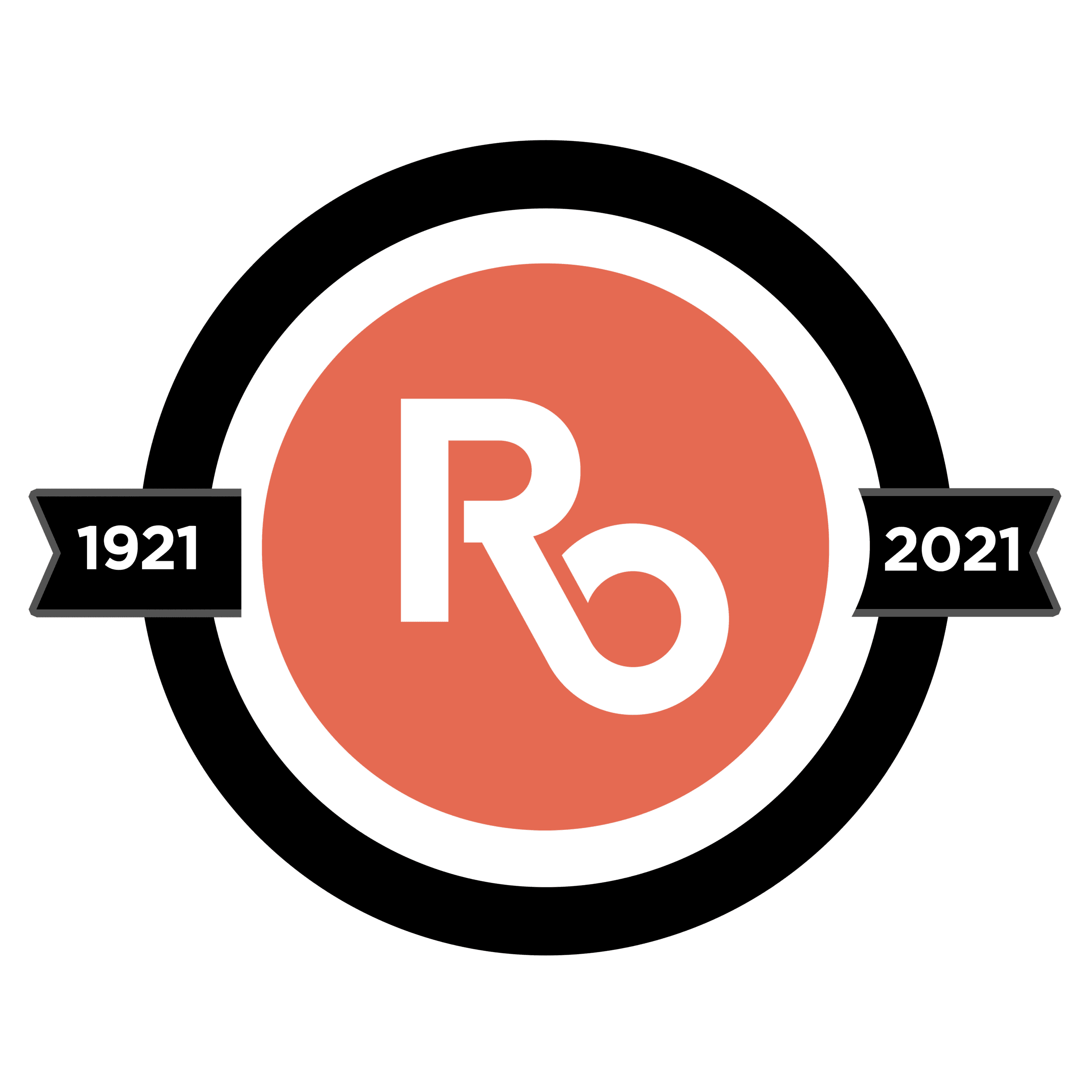 RO 100 Orange-Black Badge