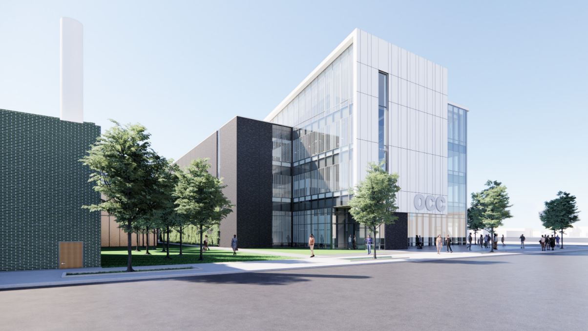 Rendering of the Main St view of the OCC Culinary School