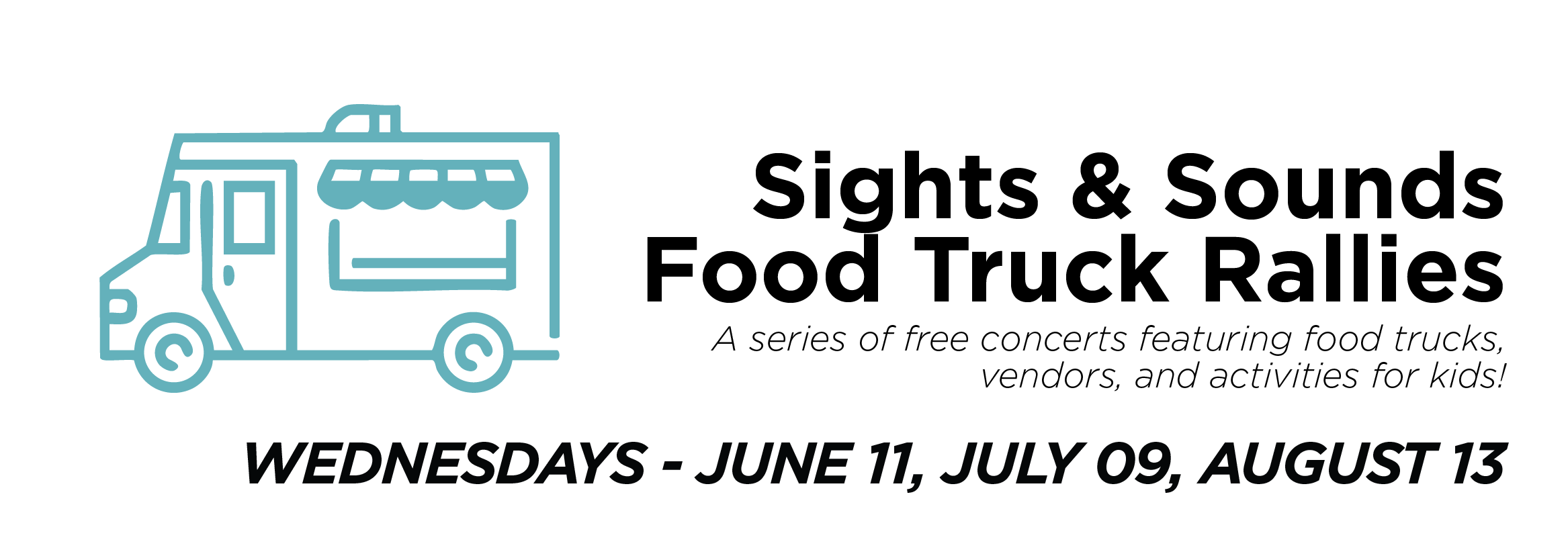 Sights and Sounds is every 2nd Wednesday at the Royal Oak Farmers Market from May to August